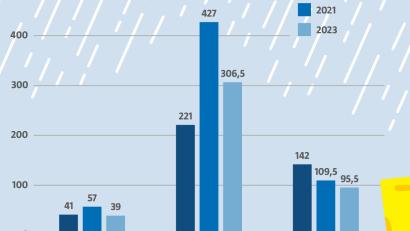 Bild: Quelle: David Frahnow/exb - Grafik: Laura: Fröhler 
Prinzipiell geht die Regendauer nach unten, doch die Menge an Niederschlägen die in dieser Zeit fällt, steigt. Der regenreichste Sommer seit Beginn der automatischen Aufzeichnung von David Frahnow war 2019.