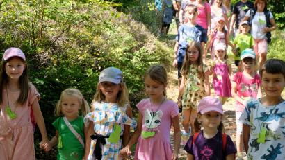 Bild: le
Die Kinder den Aufenthalt am Gaisweiher.