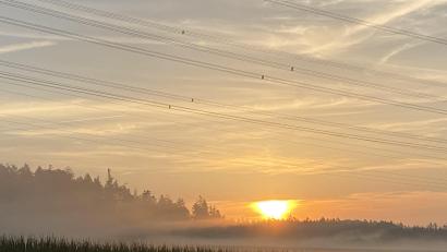 Bild: dob
Noch steigt die Sonne an den lauen Spätsommertagen mit viel Kraft auf. Doch die Nebel wabern schon entlang der Felder und künden den Herbst an.