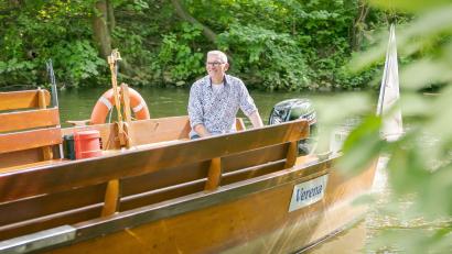 Bild: Dietmar Denger/exb
Unterwegs mit der Vilsplätte: Die Stadt Amberg sucht dafür neue Vilskapitäne.