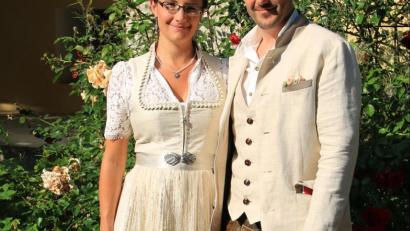 Bild: Michael Sperber/exb
Judith Runge und Bernhard Meyer gaben im Rathaus Waldsassen einander das Ja-Wort.