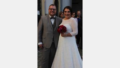 Bild: kro
Carolin und Maximilian Landgraf trauten sich, in der Basilika.