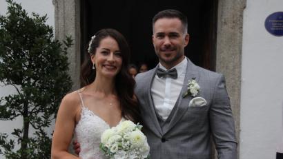 Bild: kro
Freudestrahlend: Julia und Thomas Henker beim Verlassen der Großen Kappl.