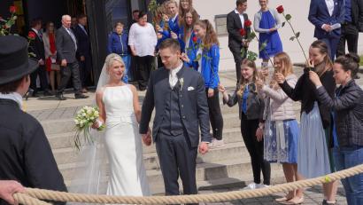 Bild: fvo
Das Brautpaar nach der Trauung