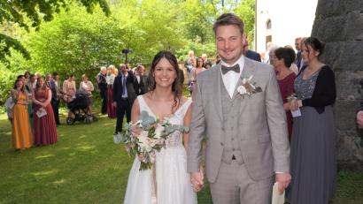 Bild: fvo
Nina und Christian Wittmann nach der Trauung.