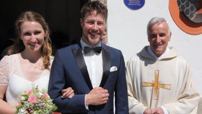 Bild: kro
Michaela Guter und Johannes Stretz haben in der Dreifaltigkeitskirche Kappl geheiratet.