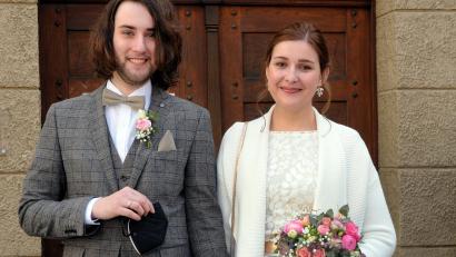 Bild: Stephan Huber
Sie sind nach elf Jahren Beziehung nun ein Ehepaar: Wolfgang Ruppert und Ramona Mirz.