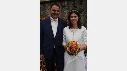 Bild: kro
Daniela und Thomas Haberkorn haben jetzt auch kirchlich geheiratet.