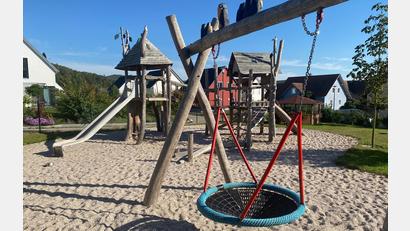 Bild: am
Viel bürgerschaftliches Engagement steckt in Guteneck im Spielplatz im Baugebiet Klingerweiher.