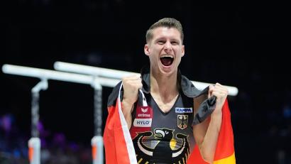 Bild: Geert vanden Wijngaert/AP/dpa
Turnte in Antwerpen zu Gold: Lukas Dauser.