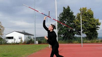 Bild: Ott
Lukas Wiedemann beim Speerwurf.