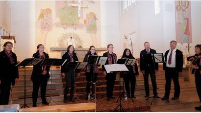 Bild: uz
Die Gruppe "CantArt" tritt beim Konzert in St. Johannes auf. Die Kirche feiert 70. Geburtstag.