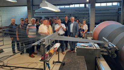 Bild: CSA Tirschenreuth/exb
Betriebsbesichtigung bei der Firma Mehler in Tirschenreuth.