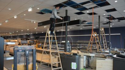 Bild: jr
Auf Hochtouren laufen die Innenarbeiten im neuen Aldi-Markt im Mitterteicher Gewerbegebiet Birkigt.