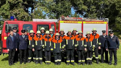 Bild: brü
Die Ü40 der Feuerwehr Hohenkemnath legt erfolgreich eine Leistungsprüfung ab.