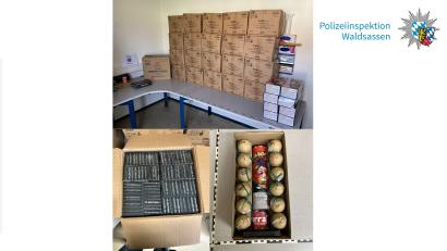 Bild:  Polizeiinspektion Waldsassen
Die sichergestellte Pyrotechnik.
