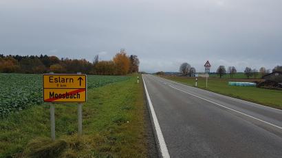 Bild: gi
Die Staatsstraße zwischen Moosbach und Eslarn wird für eineinhalb Wochen komplett gesperrt.