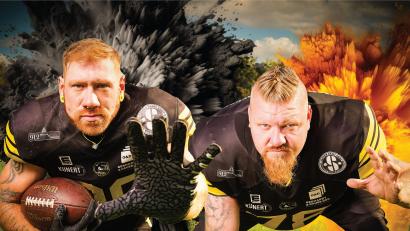 Bild: Amberg Mad Bulldogs 
Die Amberg Mad Bulldogs stellen einen Kalender2024 vor.