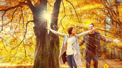 Symbolbild: Ingo Bartussek – stock.adobe.com
Auch ein Spaziergang in der Herbstsonne sorgt für Glücksgefühle.