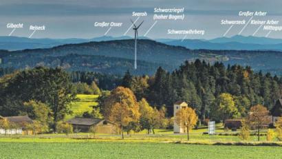 Bild: Rudi Wilhelm / Grafik: Oberpfalz-Medien
Der Blick vom Rotbühl im Landkreis Amberg-Sulzbach Richtung Ost-Südost.