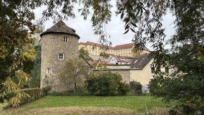 Bild: Andreas Royer
Der runde Wehrturm im Schatten des Sulzbacher Wittelsbacher-Schlosses stammt aus dem Jahre 1388. Künftig soll er Autoren einen Monat lang im Mai als kostenlose Wohnung für Abschlussarbeiten dienen.