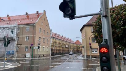 Bild: Gabi Schönberger
Eine der gefährlichsten Verkehrsstellen in Weiden: An der Einmündung der Leimberger in die Frauenrichter Straße krachte es im vergangenen Jahr sechs Mal.