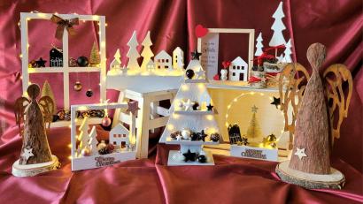 Bild: Lobinger/exb
Die Kolpingsfamilie Schwarzenfeld bastelt für den Weihnachtsmarkt. Der gesamte Erlös des Verkaufs wird gespendet.