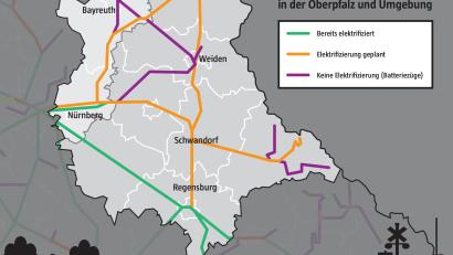 Bild: Laura Fröhler
Die Bahn-Linien der Oberpfalz.