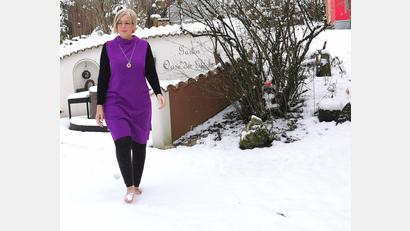 Bild: Portner
Schneetreten gehört für Barbara Winkler aus Teunz zum Winter dazu.