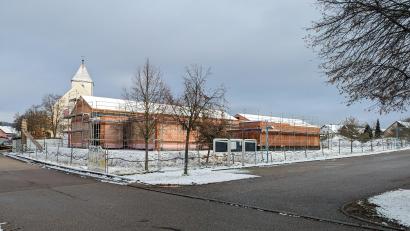 Bild: wrl
Die Arbeiten am neuen Stullner Kindergarten schreiten voran.