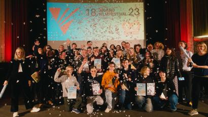 Bild: exb/Jessica Reinhardt Mooniverse Studios
Das sind die Preisträger des 18. Jugendfilmfestivals 2023 bei der Preisverleihung im Ringtheater in Amberg.