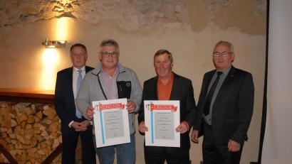 Bild: pop
Dritter Bürgermeister Mathias Huger (von links), Günther Eichenseher, Klaus Dieter Meyer und Zweiter Bürgermeister Martin Bauer.