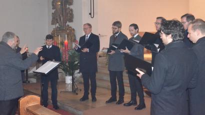 Bild: Kunz
Das Vokalensemble Hubert Velten singt in der Konradskirche in Weiden.