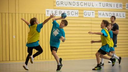 Bild: Korbinian Blendl/exb
Die Neunburger Handballer veranstalten ein Grundschulturnier, an dem über 100 Kinder teilnehmen.