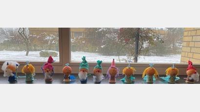 Bild: gri
Die Weihnachtsfiguren, die die Kinder in Etsdorf gebastelt haben.