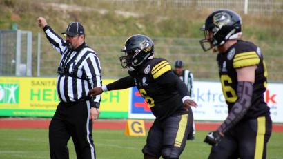 Bild: MICHAEL SANDNER
Mit einem sportlichen Höhepunkt klingt das Jahr American-Football-Jahr in Amberg aus.