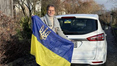 Bild: Bruckner/exb
Albert Bruckner nutzt seinen Ruhestand, um sich für andere Menschen zu engagieren. Sein jüngstes Projekt: eine Patenschaft für eine ukrainische Stadt.