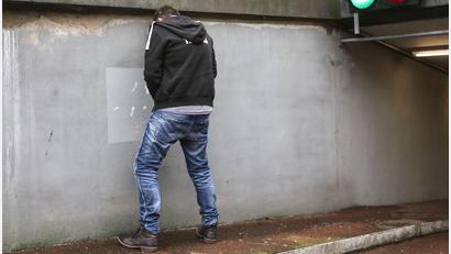 Symbolbild: Axel Heimken/dpa
Über einen Wildpinkler - hier ein Symbolbild - hat sich ein Sulzbach-Rosenberger dermaßen echauffiert, dass er ein Gurkenglas nach ihm warf.