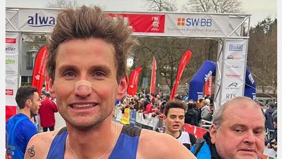 Bild: Simon Boch/exb
Erik Hille nach dem Bietigheimer Silvesterlauf.