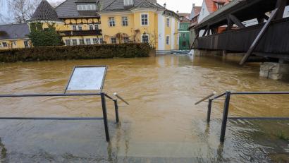 Bild: Wolfgang Steinbacher
Die Hochwasserlage in Amberg bleibt angespannt.