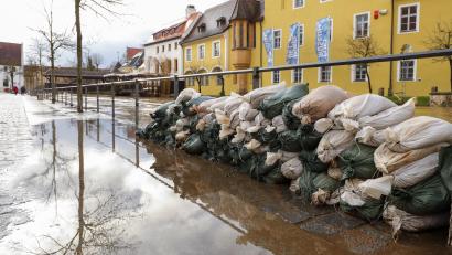 Bild: Wolfgang Steinbacher
Die Hochwasserlage in Amberg bleibt angespannt.