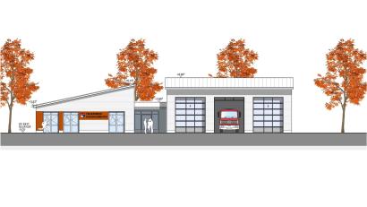 Bild: Architekturbüro Atelier 13/exb
So könnte das neue Feuerwehrhaus in Ursensollen, Ansicht Ost, aussehen.
