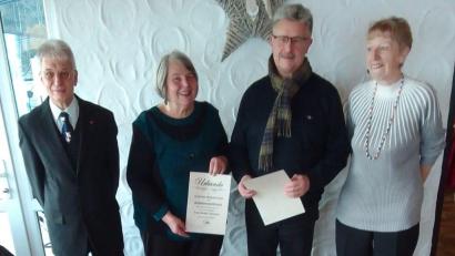 Bild: AWO Fuchsmühl/exb
Ehrungen bei der AWO (von links): Edwin Ulrich, Beate Fleischer, Wolfgang Braun, Ramona Glowka.