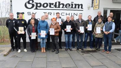 Bild: Altmann/exb
Das Bild zeigt die geehrten Mitglieder des SV Trisching-Rottendorf.