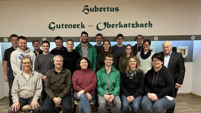 Bild: Paula Dirschwigl/exb
Die Hubertusschützen Guteneck-Oberkatzbach haben Vorstandschaft neu gewählt.