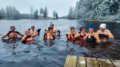 Bild: Thomas Geißler
Einige Teilnehmer trainieren bereits für das Eisbaden-Event am Sonntag, 11. Februar.