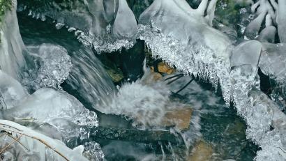 Bild: Günter Moser
Bizarre Eisgebilde sind derzeit am Eiselbach zu bewundern, bis sie das angekündigte Tauwetter wieder dahinschmelzen lässt.