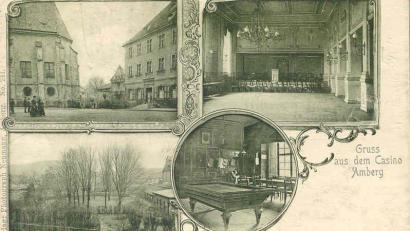 Repro:  Stadtarchiv Amberg/exb
Eine alte Postkarte, die das Casino zeigt.