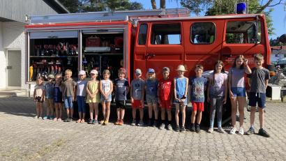Bild: Wolfgang Reichl/exb
16 Buben und Mädchen sind in Kinderfeuerwehr in Meerbodenreuth.