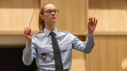 Bild: hbe
Lisa-Marie Holzschuh (26) aus Ebermannsdorf ist Kapellmeisterin bei der Bundeswehr.